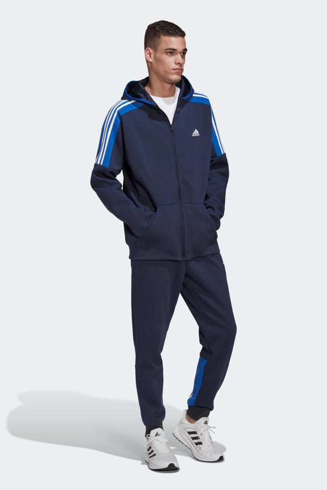 Onderbreking Zeeman Onbevredigend adidas Performance fleece joggingpak donkerblauw | wehkamp