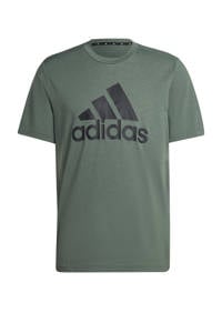 adidas Performance   sport T-shirt groen/zwart