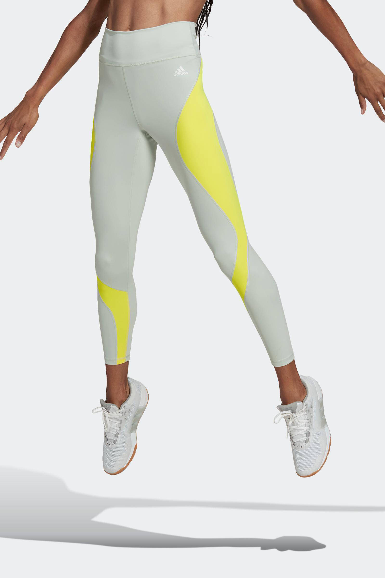 adidas Performance sportlegging lichtgroen/geel | wehkamp