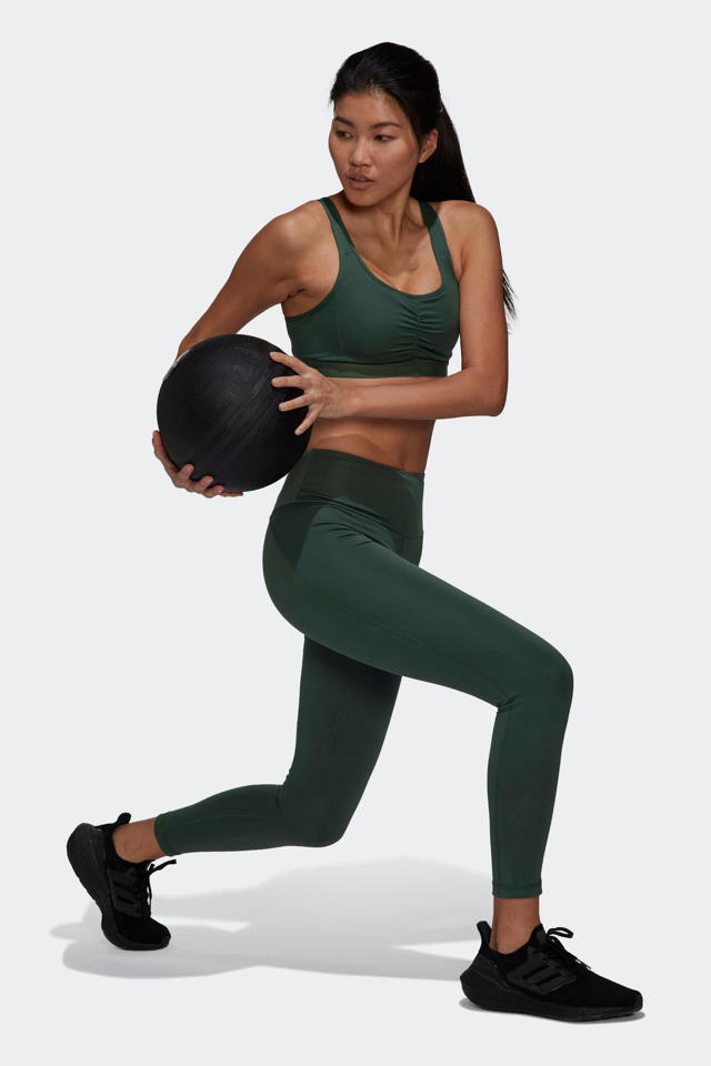 bundel Gehakt software adidas Performance sportlegging groen | wehkamp