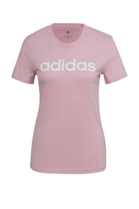 adidas Performance sport T-shirt roze/wit