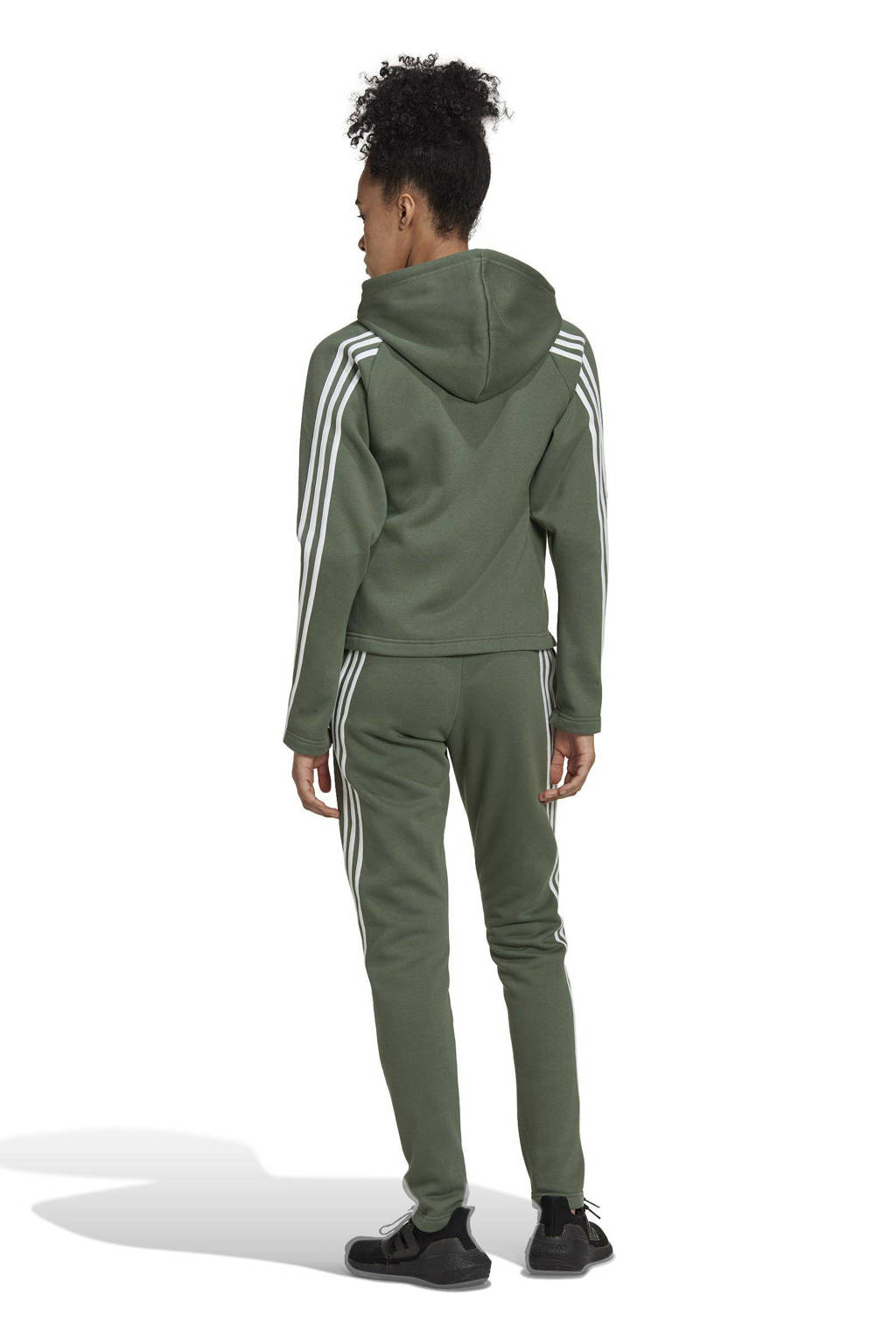 Afvoer plastic Zich afvragen adidas Performance fleece joggingpak groen/wit | wehkamp