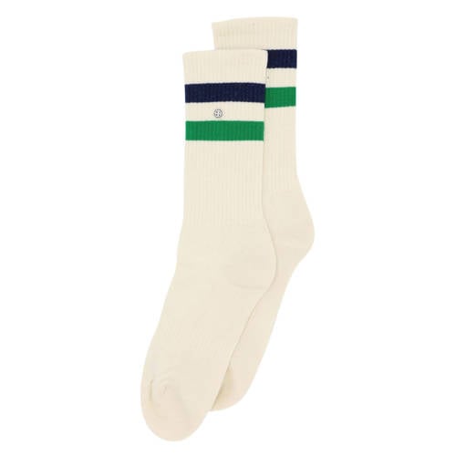 Alfredo Gonzales sokken Athletic Stripes ecru afbeelding