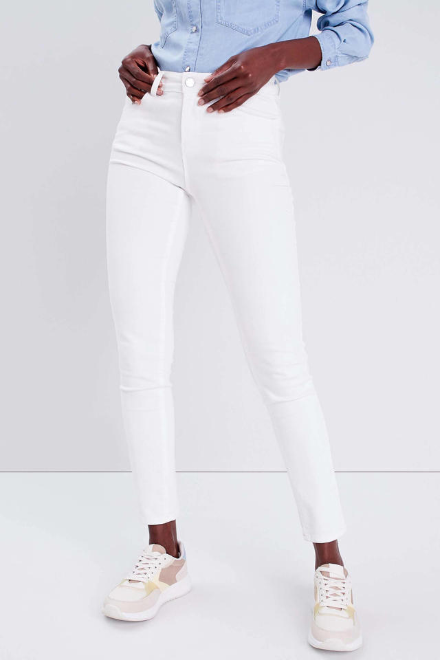 duim Voortdurende haag Cache Cache high waist slim fit jeans wit | wehkamp