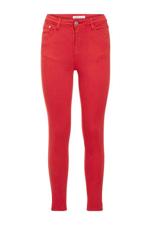 high waist slim fit jeans rhythmic red