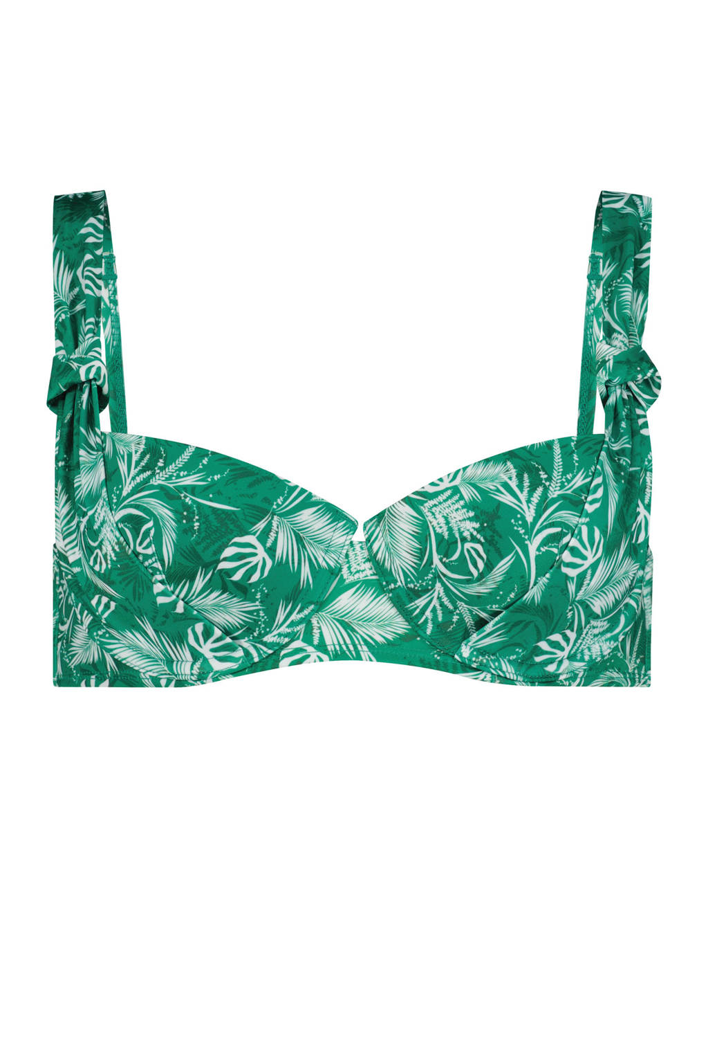 Hunkemöller beugel bikinitop Bermuda groen/wit