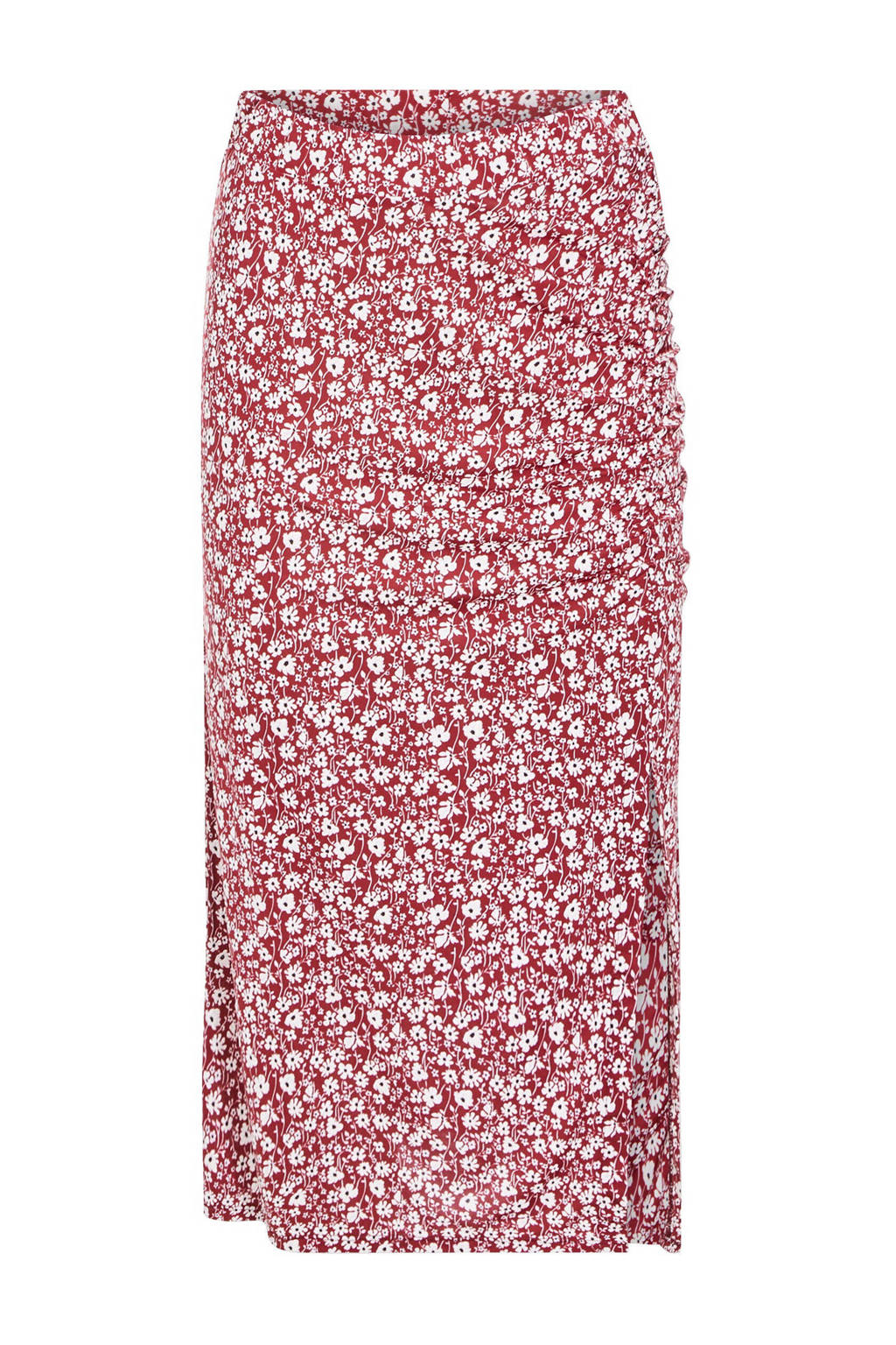 Cache Cache gebloemde midi rok rood/wit