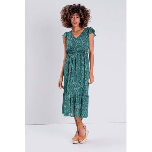 Cache Cache gebloemde jurk blauw/groen/zwart afbeelding