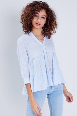 gestreepte blouse blauw