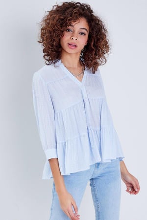 gestreepte blouse blauw