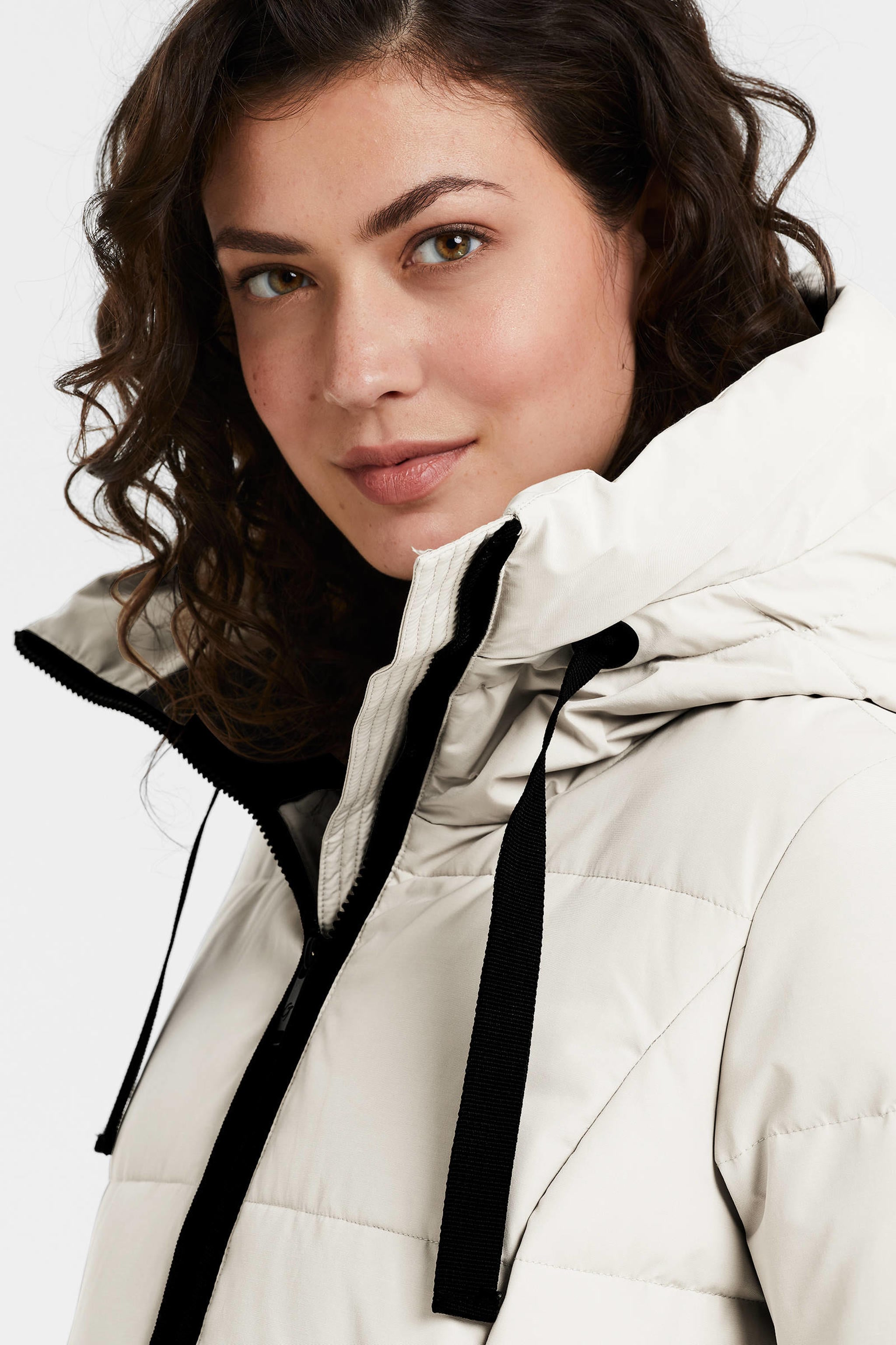 Geisha gewatteerde winterjas ecru | wehkamp