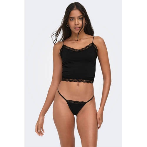 ONLY crop top ONLVICKY zwart – Black