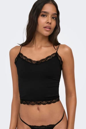 crop top ONLVICKY zwart