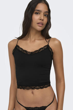 crop top ONLVICKY zwart
