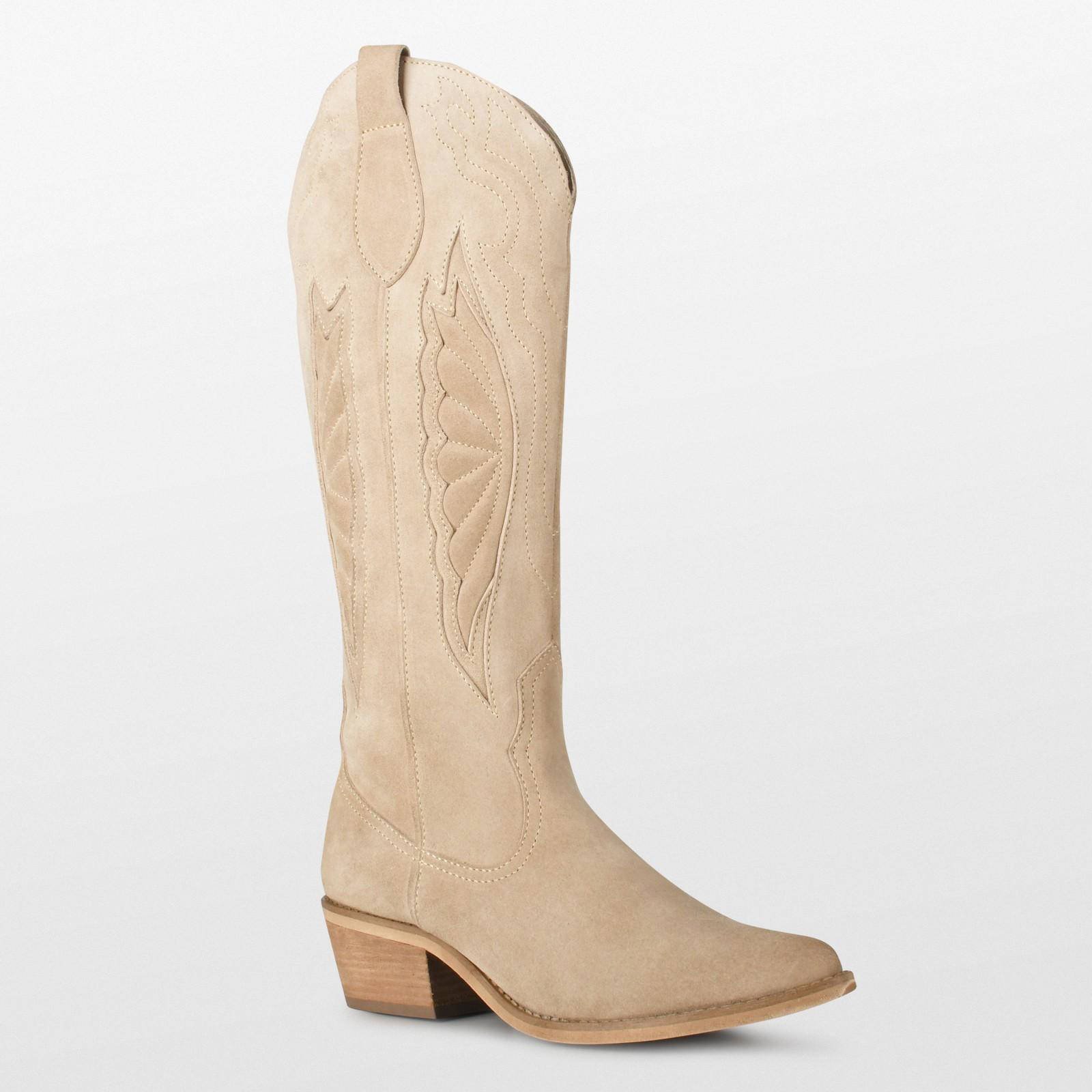 Beige cowboylaarzen discount