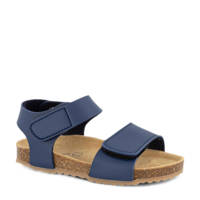 Blauwe jongens Bobbi-Shoes sandalen van imitatieleer met klittenband