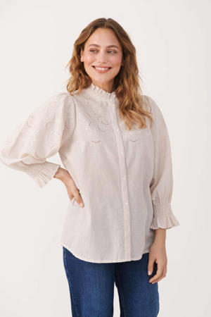 blouse Kilja met borduursels ecru