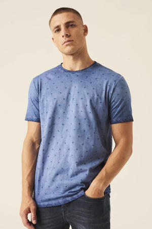T-shirt met all over print imperial blue