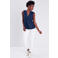 Cache Cache gebloemde top donkerblauw/beige