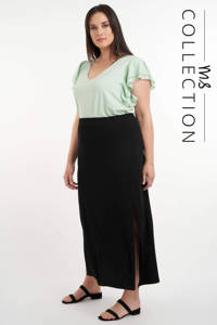 Zwarte dames MS Mode rok gemaakt van viscose en met elastische tailleband