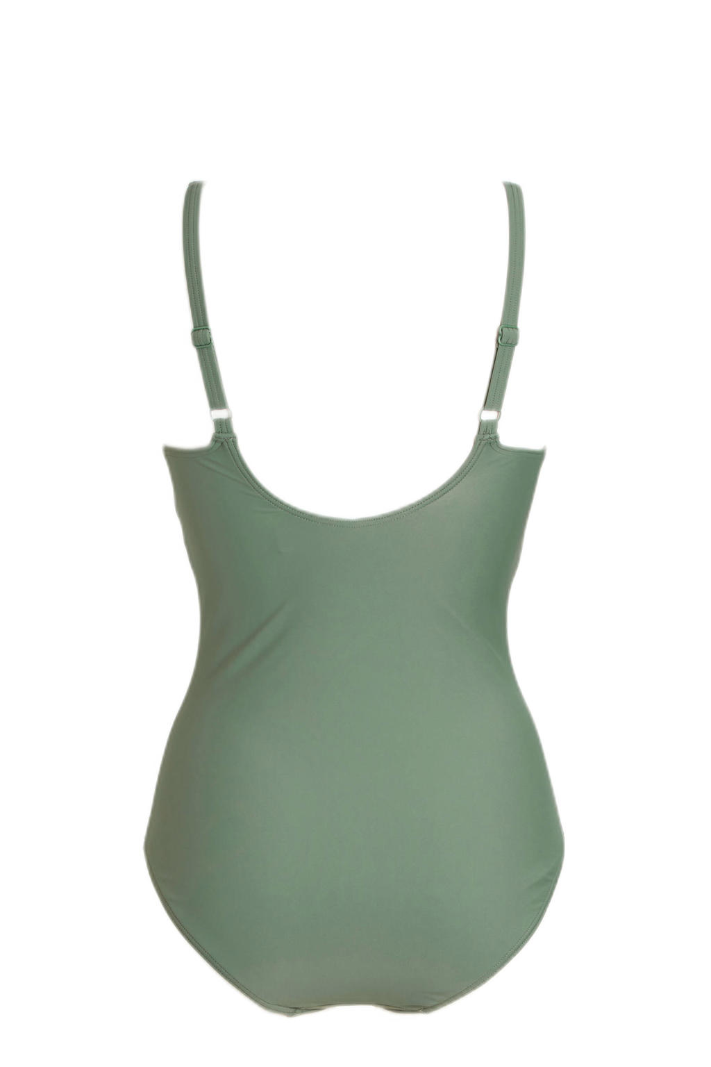 Rayson Badpak Met Ruches - Hoge Taille Buikcontrole Push-up Badpak