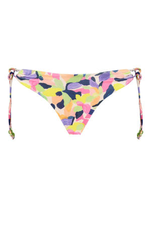 strik bikinibroekje Hawaii geel/paars/roze