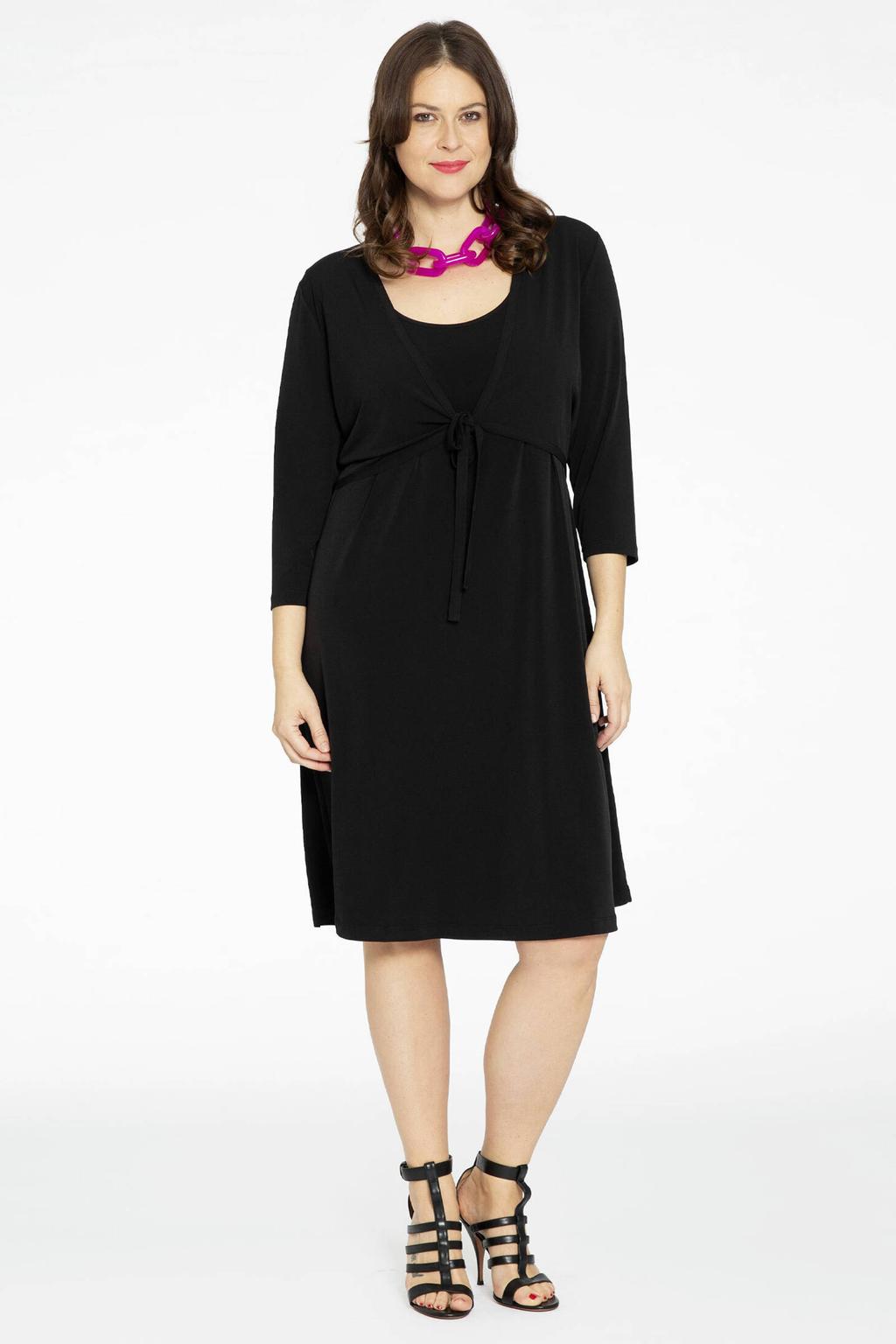 YOEK bolero DOLCE van travelstof zwart