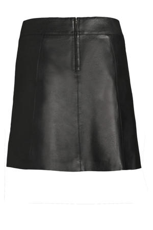 leren rok SLFNEW zwart