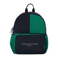 Tommy Hilfiger  colourblock rugzak met logo zwart/groen