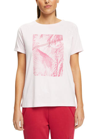 sport T-shirt ecru/roze
