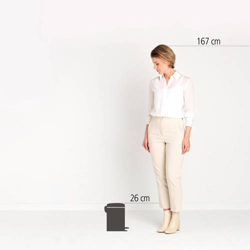 Brabantia NewIcon Prullenbak - 3 l - Soft Beige (3 liter) afbeelding