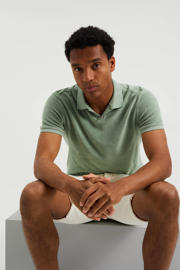 thumbnail: WE Fashion badstof slim fit polo green bay