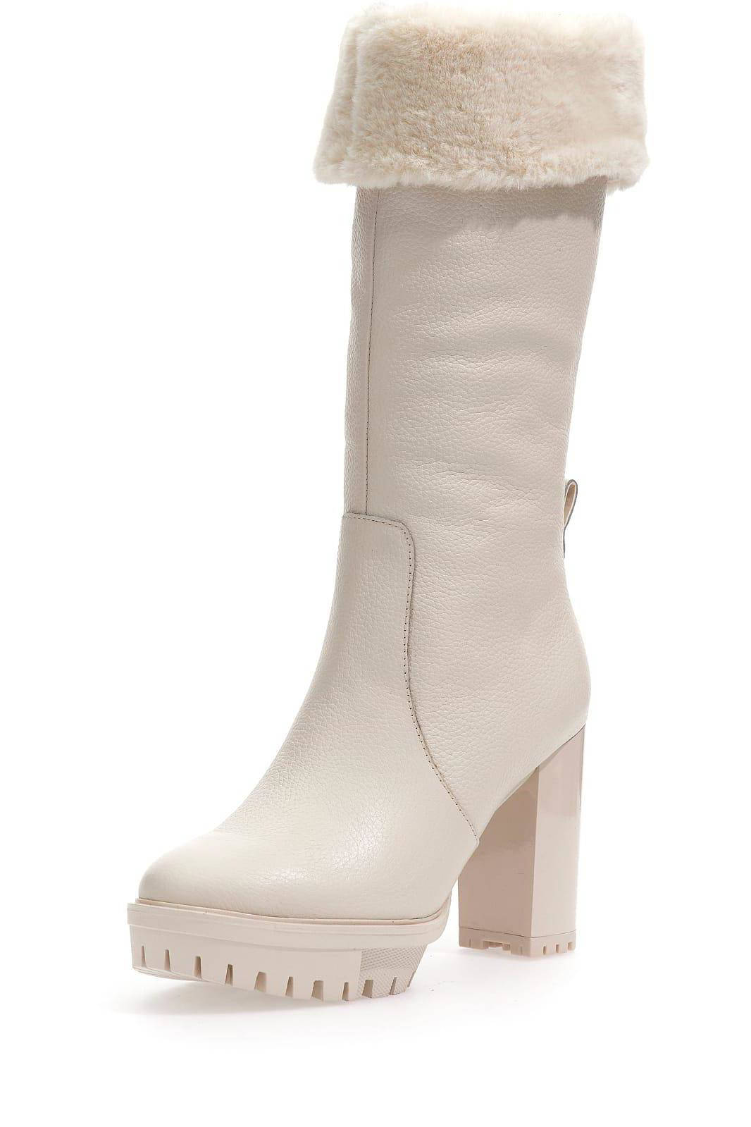 GUESS leren laarzen wit | wehkamp