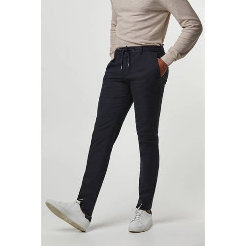Profuomo sportcord chino navy met stretch afbeelding