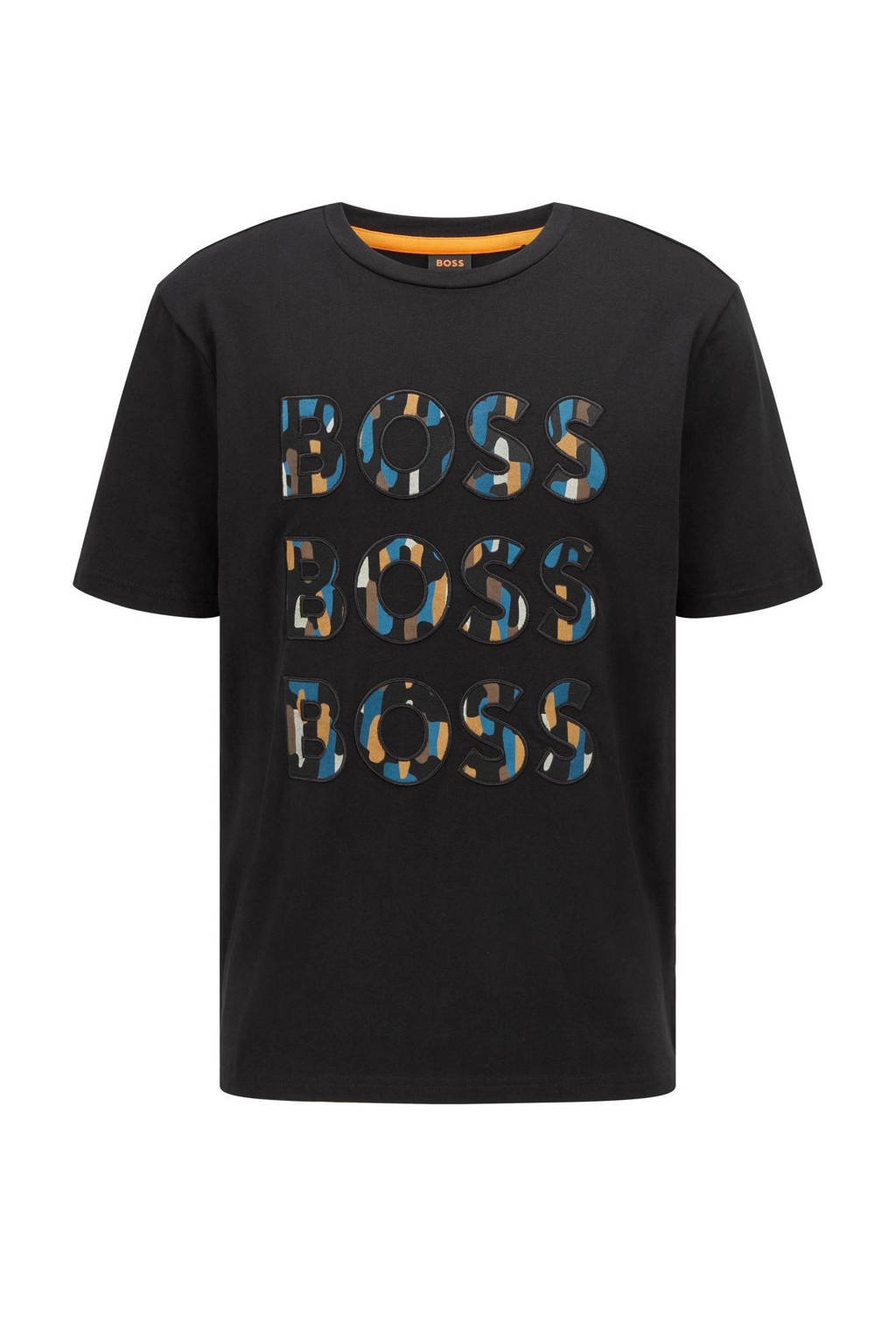 BOSS Casual T-shirt Teelogofun met logo black