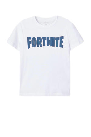 Fortnite T-shirt NKMFORTNITE  wit/blauw