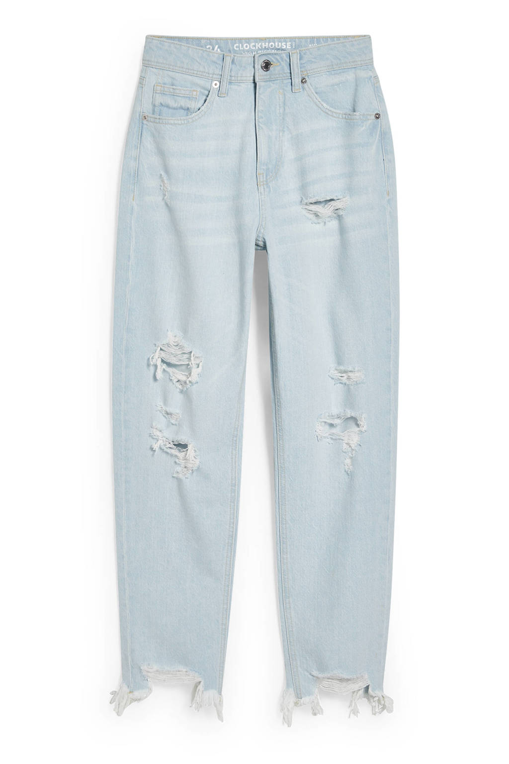 C&A Clockhouse high waist straight fit jeans lichtblauw