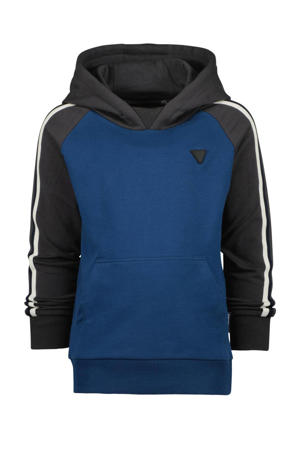 hoodie Nils blauw/zwart