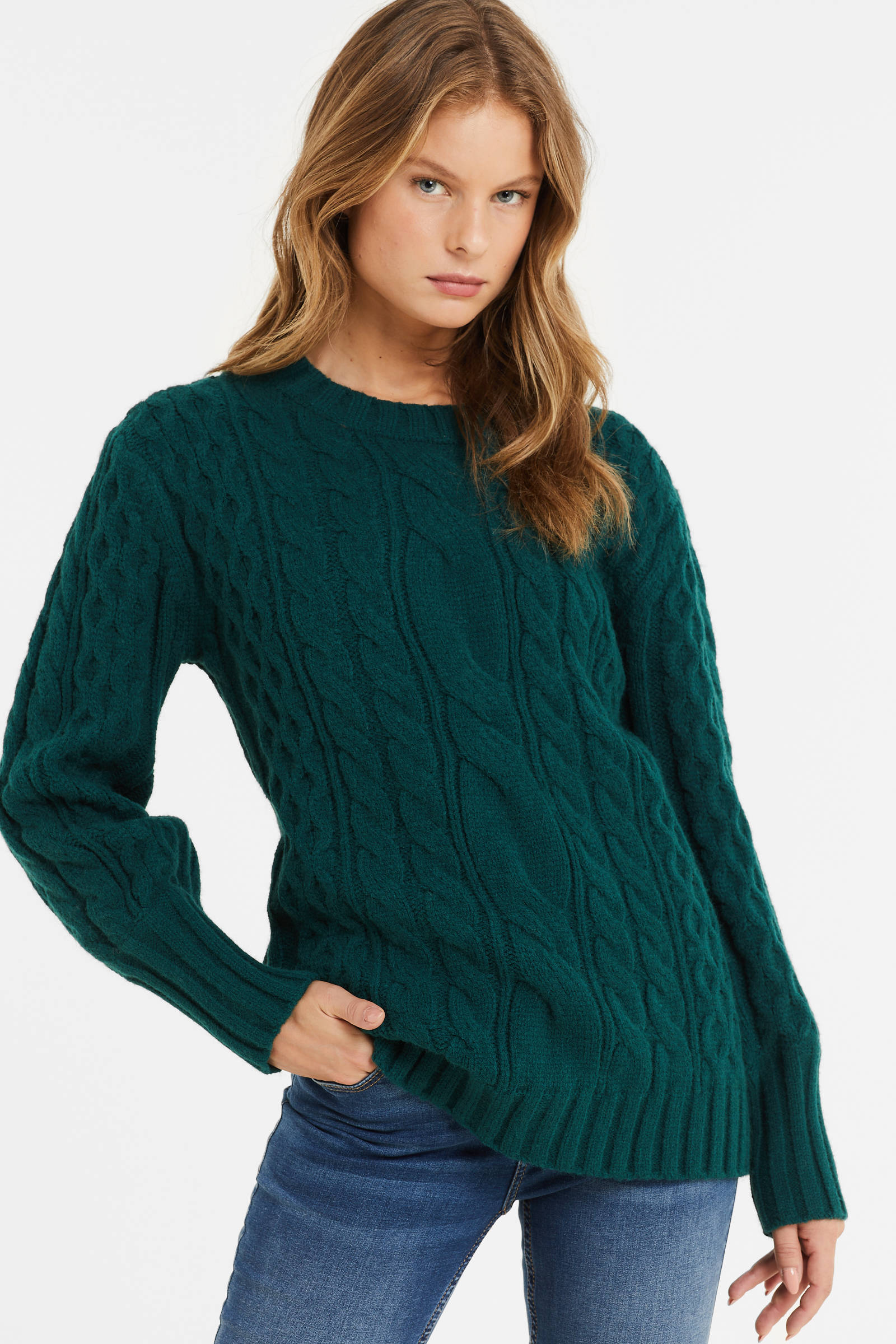 Kleding Dameskleding Sweaters Pullovers geometrische groene trui 