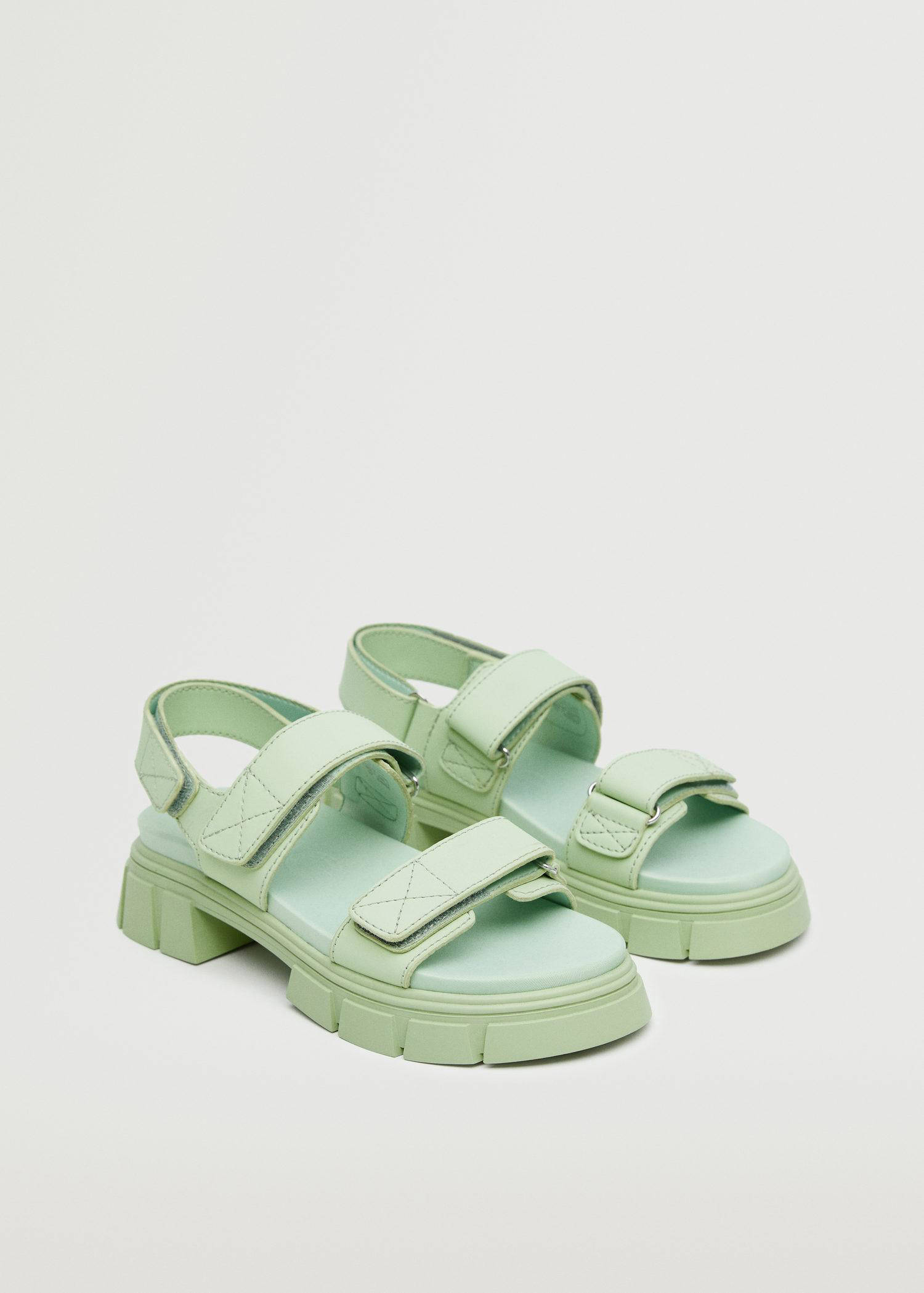 Mango chunky sandalen mintgroen | wehkamp