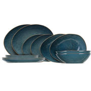 thumbnail: Cosy & Trendy Serviesset Aicha Blue 12-delig / 4 personen - 4 dinerborden, 4 ontbijtborden en 4 diepe borden