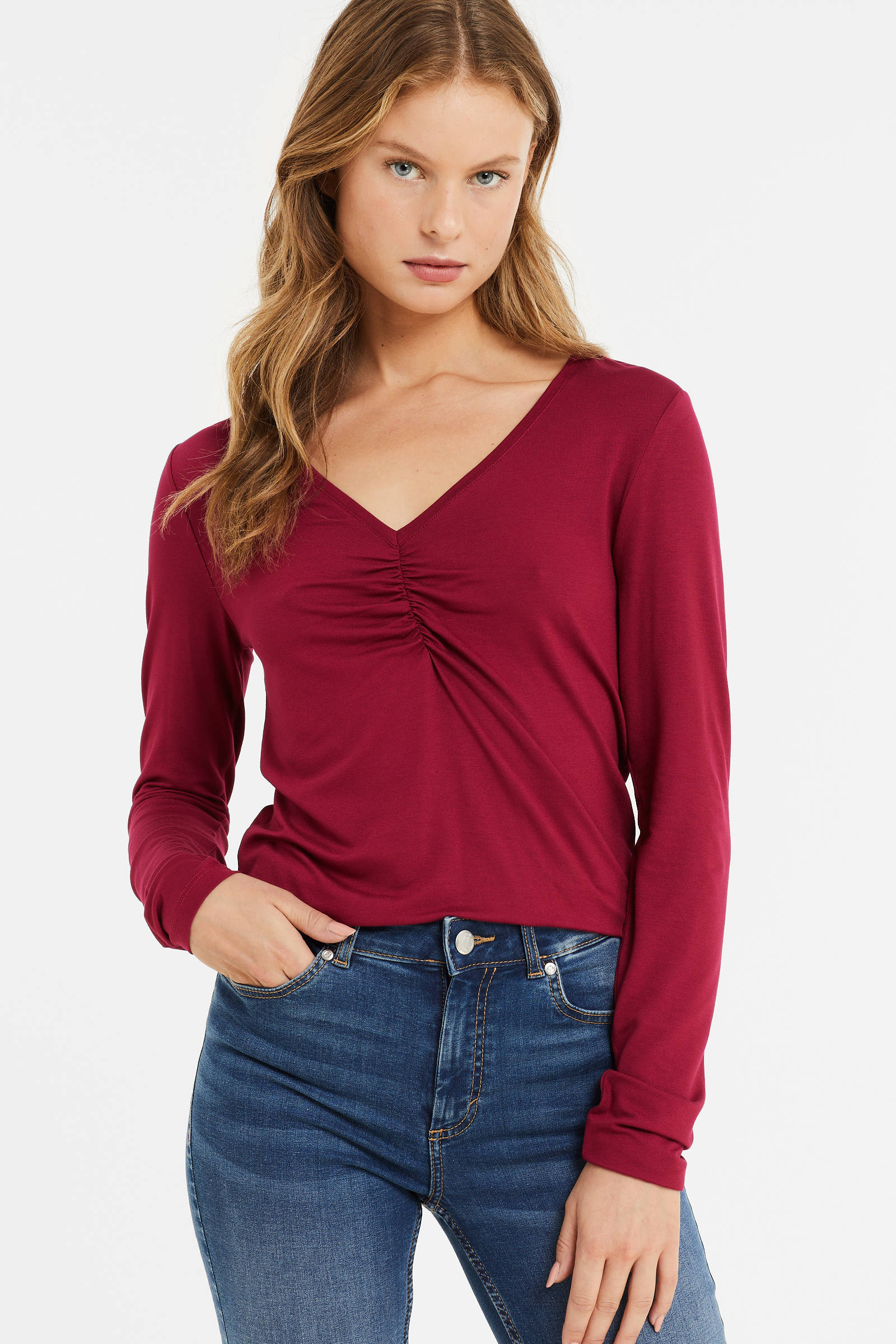 ann harvey Blouse topje rood casual uitstraling Mode Tops Blouse topjes 