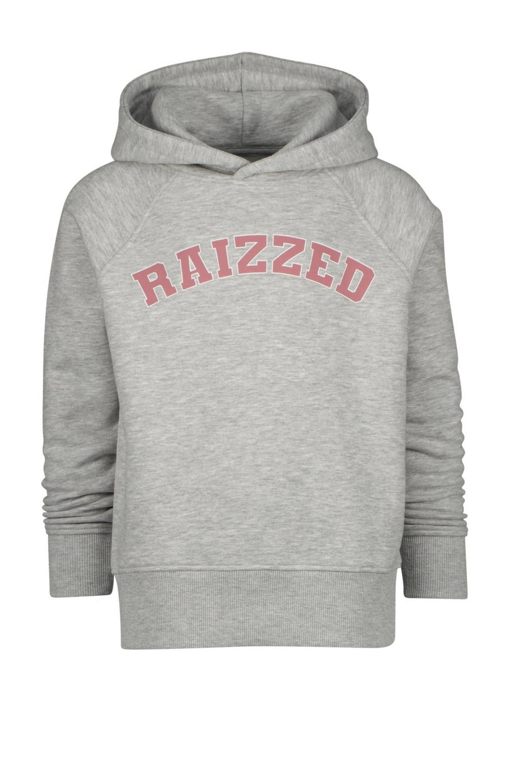 Raizzed hoodie Charlotte met logo lichtgrijs melange