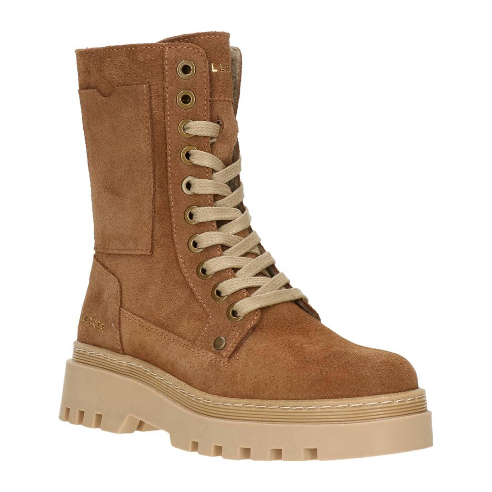 bullboxer suède veterboots bruin | wehkamp