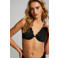 Hunkemöller niet-voorgevormde beugel bikinitop Scallop met textuur zwart