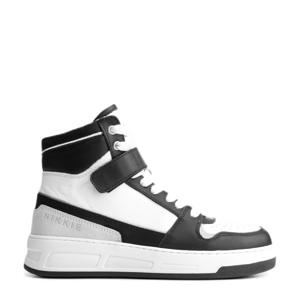 May  leren sneakers zwart/wit