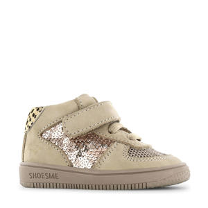 BN22W002-A  leren sneakers taupe