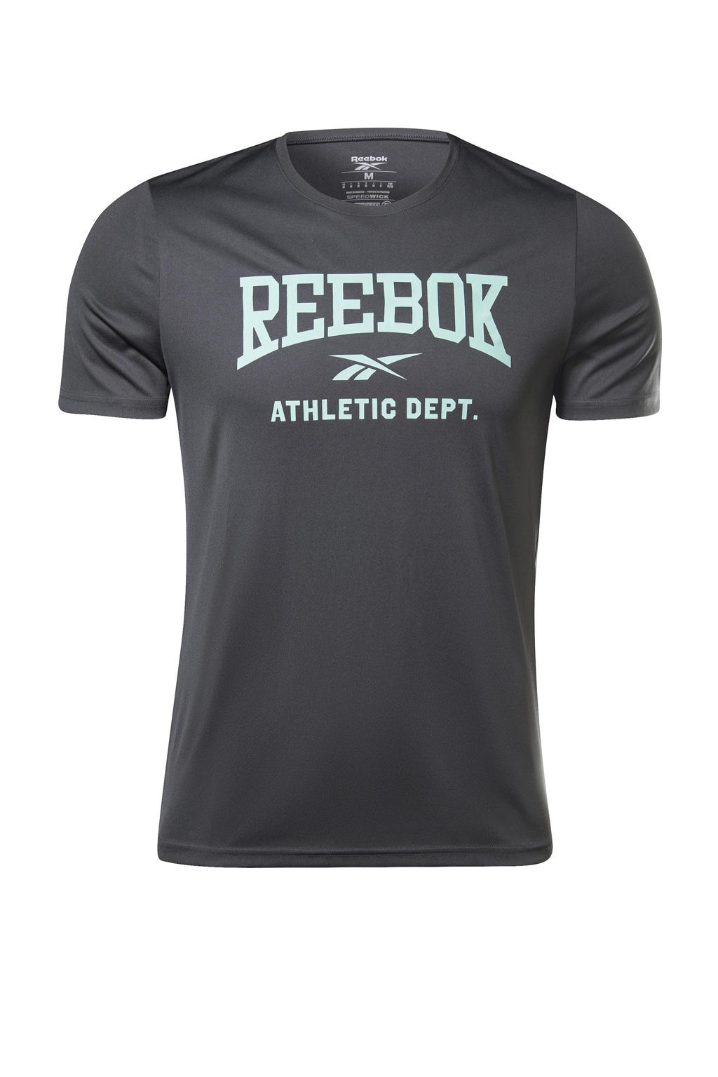 Reebok Training   sport T-shirt zwart/lichtblauw