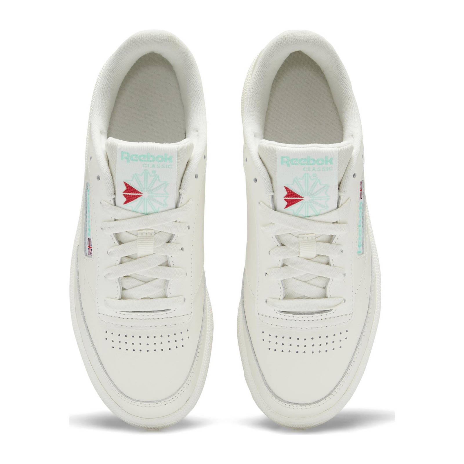 Reebok Classics Club C 85 sneakers wit/lichtgroen | wehkamp