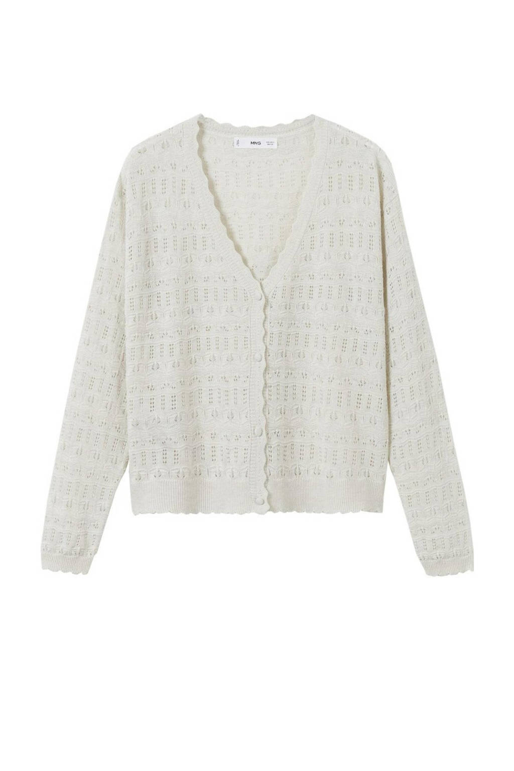 Mango vest met linnen ecru
